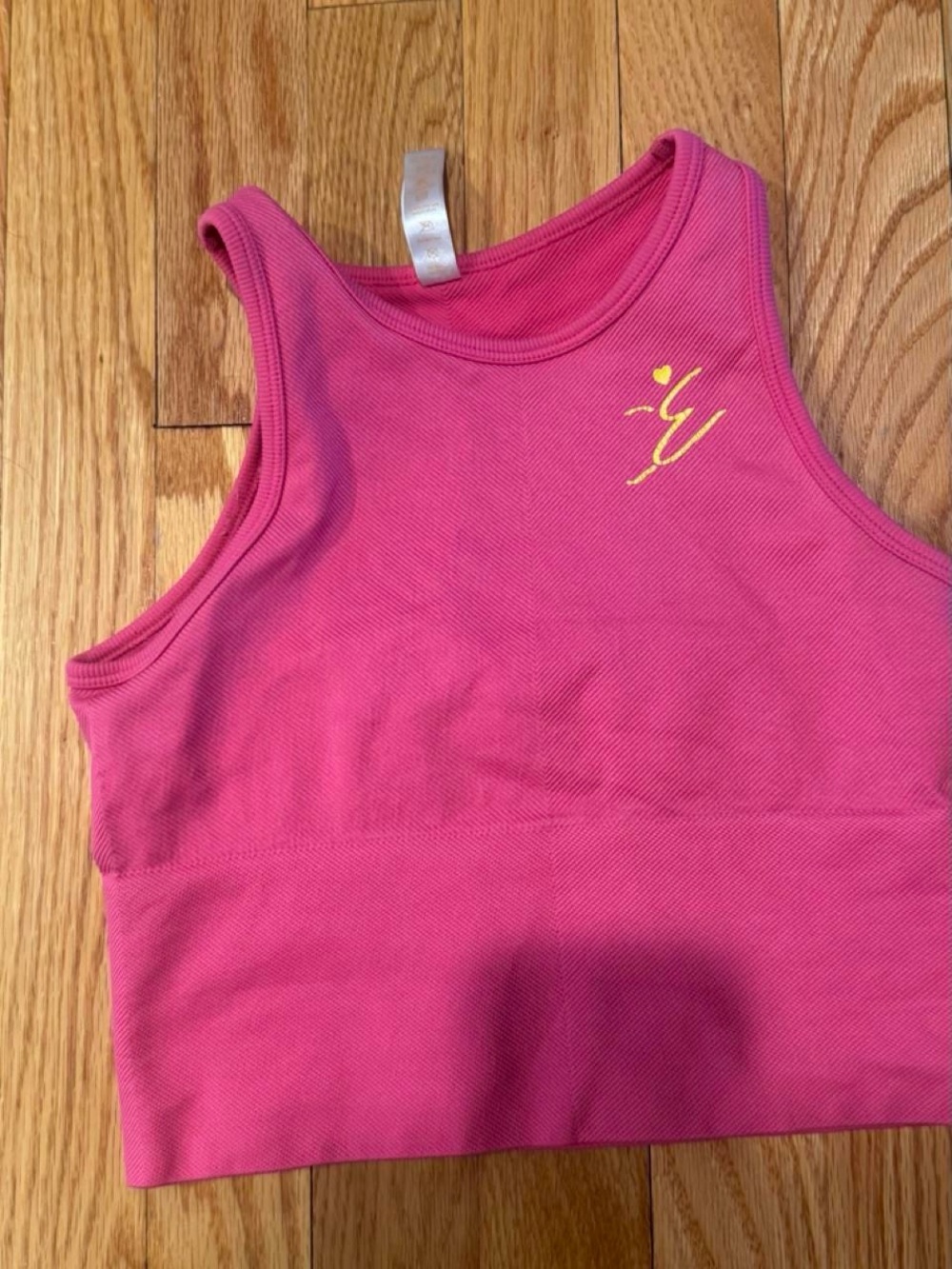 Girls' Pink Crop Tank Top